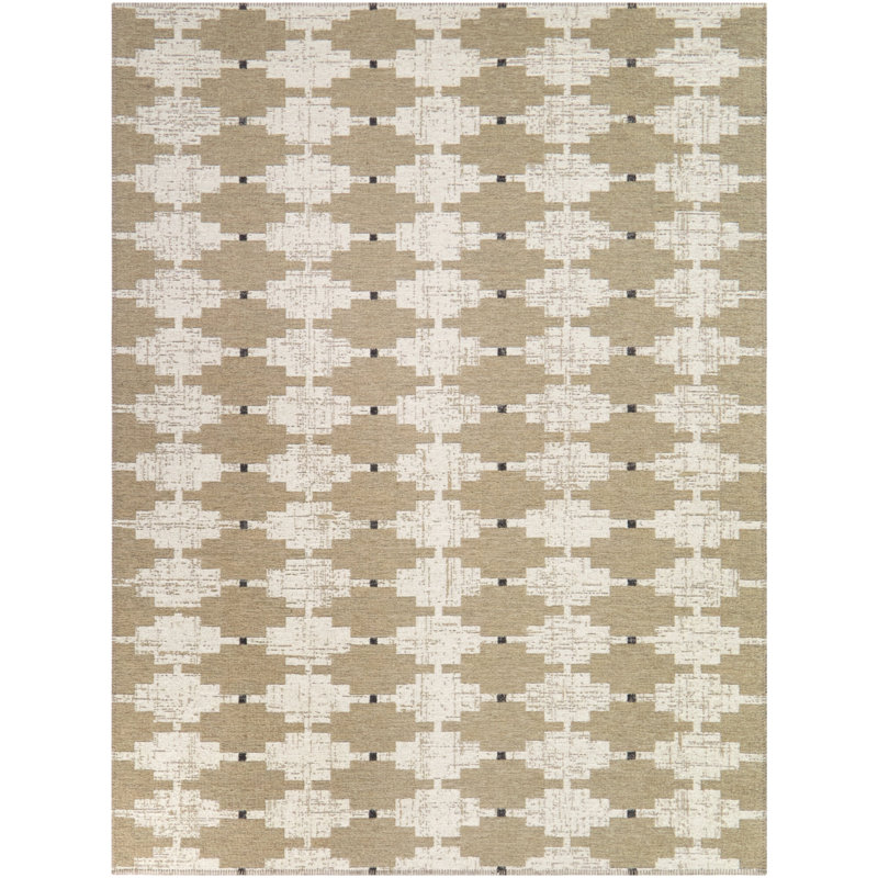 Tapis brun à motif géométrique transitionnel Gayler, Rectangle 7 pi 10 po x 10 pi