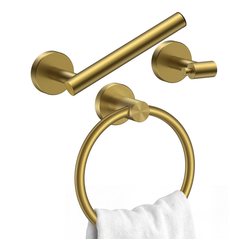 Celestine 2 - Piece Bathroom Hardware Set, Brushed Brass