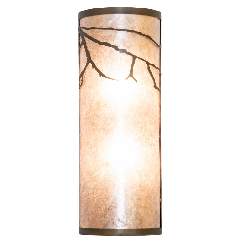 6" Wide Branches Left Wall Sconce, Antique Copper, 16" H x 6" W x 4" D