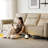 Khaki Genuine Leather Modular Sofa cushion couch