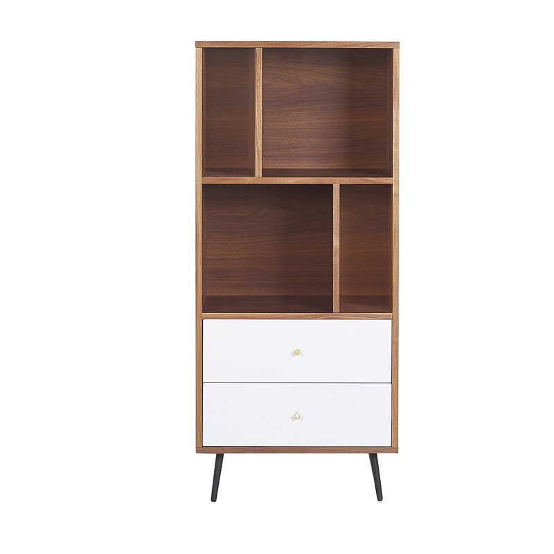 Magrans 139cm H x 60cm W Standard Bookcase, White