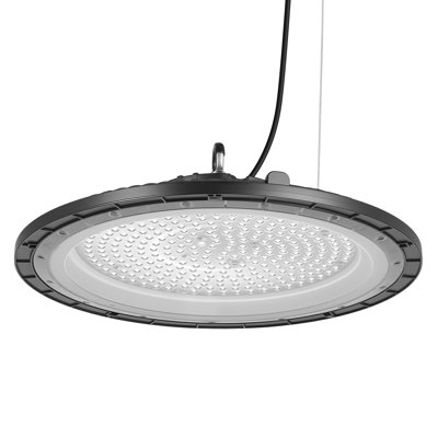 Hautes lumières à DEL, 150 W, 5 000 K, 21 000 LM de conception ovni lumineuse, convient aux entrepôts, aux ateliers, aux usines, aux gymnases, aux garages, aux granges, à l'eau IP65, à large tension 100-277 V, fabrication en alliage d'aluminium durab
