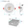 Luxrite 4" Floating Gimbal LED Trimless Recessed Lights J-Box CRI90 5CCT 2700K-5000K 12W 1000LM Directional Downlight Damp & IC Rated ETL Listed 6-PK