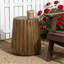 Table d'appoint intérieure Mgo - Table de bout durable de style souche d'arbre pour patio, jardin, salon, hauteur 16,61 po, finition grain de bois brun