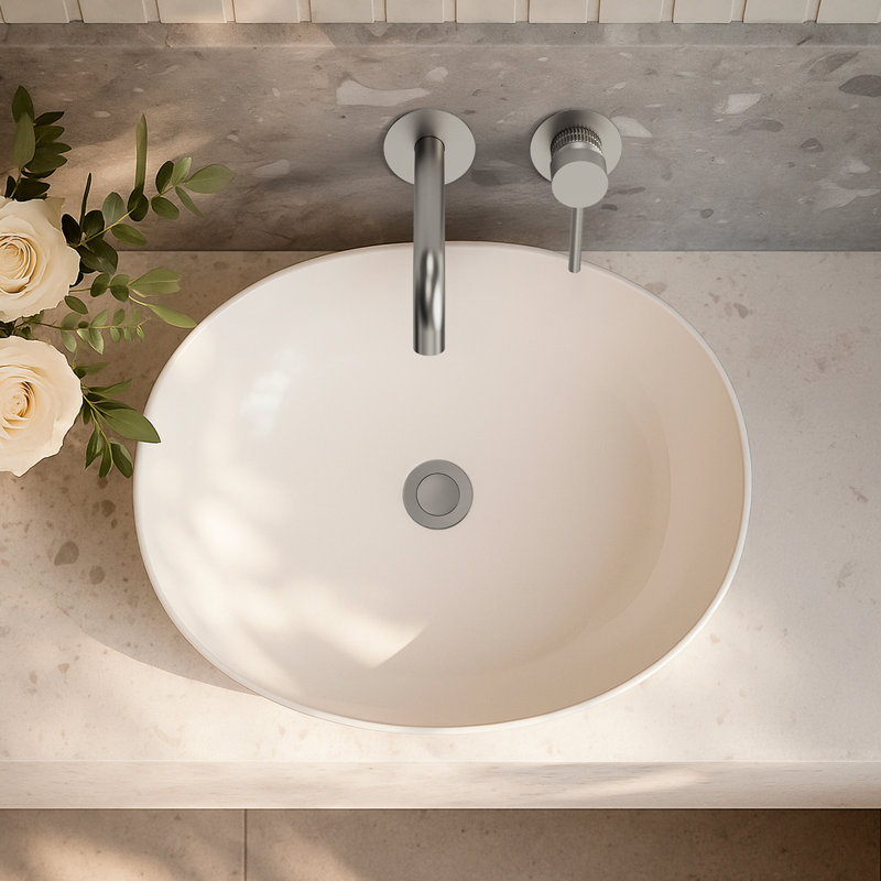 Robinet de salle de bain mural, robinet de salle de bain monocommande avec bonde, Nickel brossé