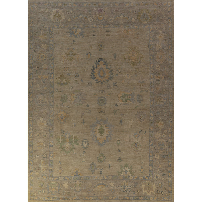 Vegetable Dye Oushak Turkish Large Rug 10x13