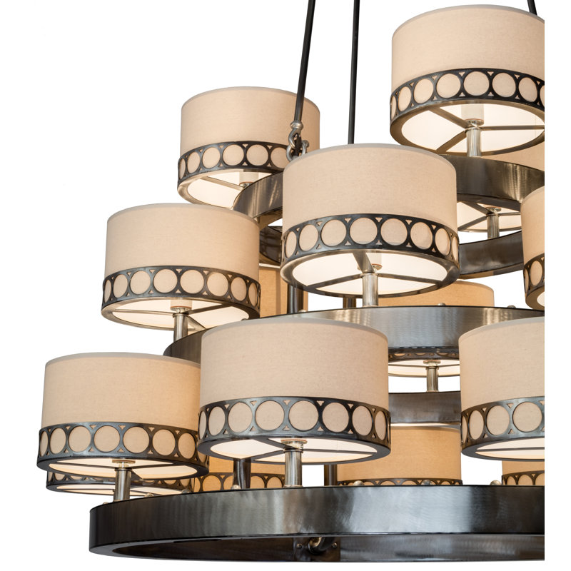 Lustre géométrique unique à 18 lumières