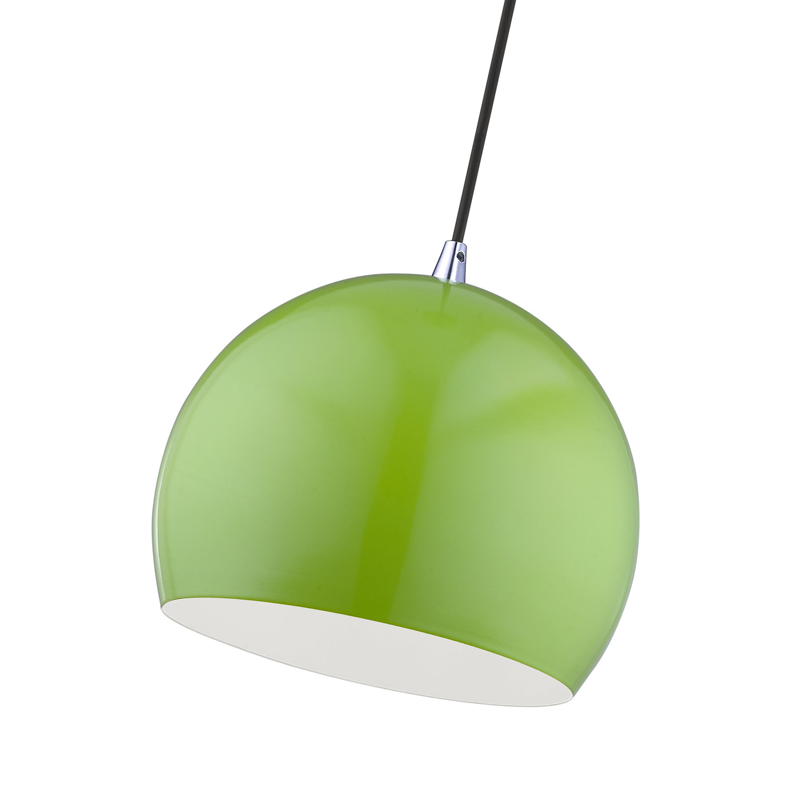 Schultz Dimmable Globe Single Light Pendant, Shiny Apple Green