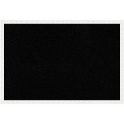Bethany White Wood Framed Corkboard, Black Cork Bulletin Board, Organization Board, Pin Board