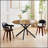 53.14'' Round MDF Coffee Table With Cross Legs Metal Base, Easy Assembly And Sturdy Design For Modern Living-542483751-542483754