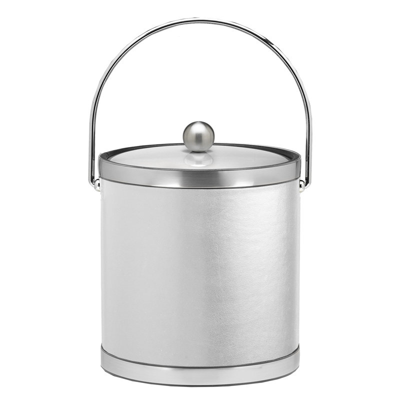 Coplyn Vinyl Ice Bucket, Brush Chrome