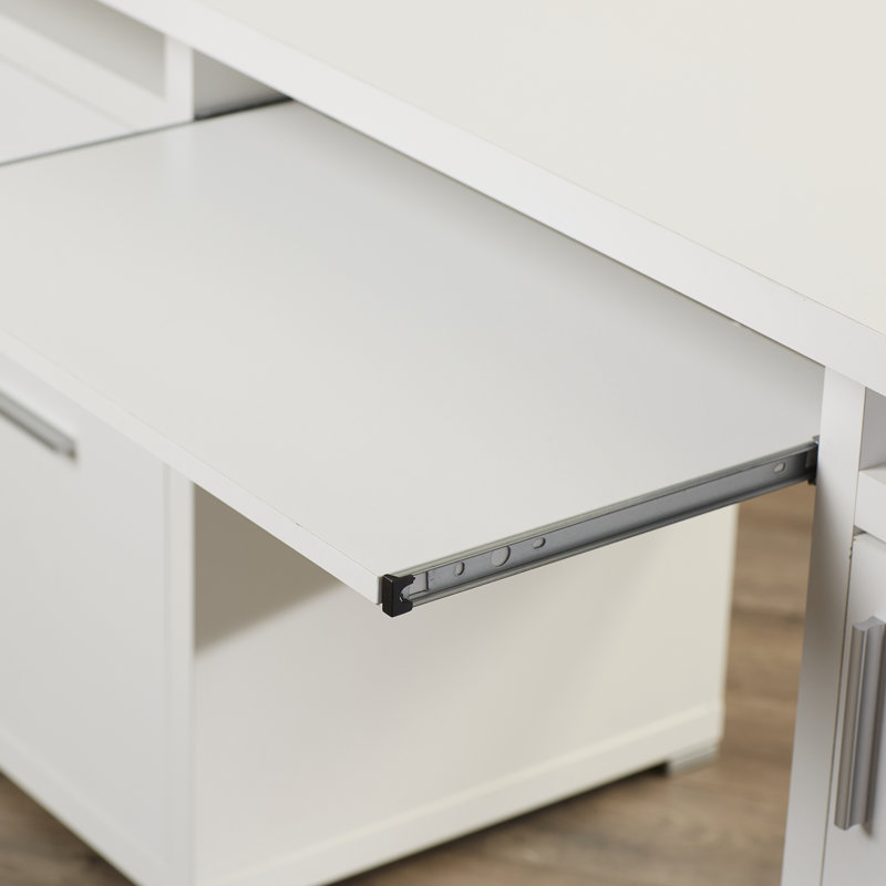 Azayliah Manufactured Wood Computer Desk, White