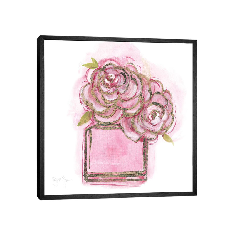 Golden Perfume II - Print on Canvas, 66.04 cm H x 66.04 cm W, Black Framed
