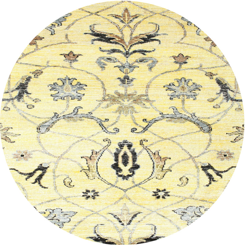 Tapis de zone vert contemporaine, Rond 4 pi