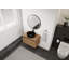 Meuble-lavabo mural de 30 pouces avec lavabo en céramique noire, portes à fermeture en douceur et fabrication en contreplaqué durable-62022271