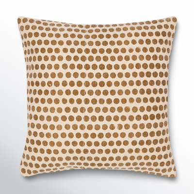Zetta Polka Dots Cotton Throw Pillow