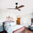 Hot Sales Modern Black Ceiling Fan With Light 3 Solid Wood Blades Remote Control Reversible Dc Motor With Dimmable Led-104199874-104199737-104199879