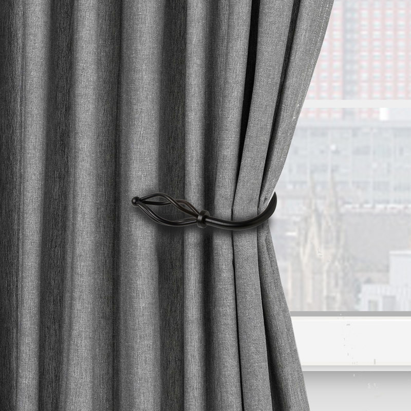 Jetta 16cm Curtain Holdback, Black