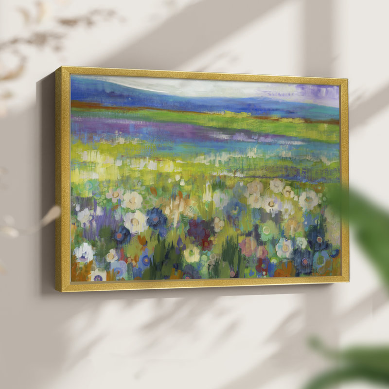 Flowerfields -Framed Print - Restickable, 8" H x 10" W