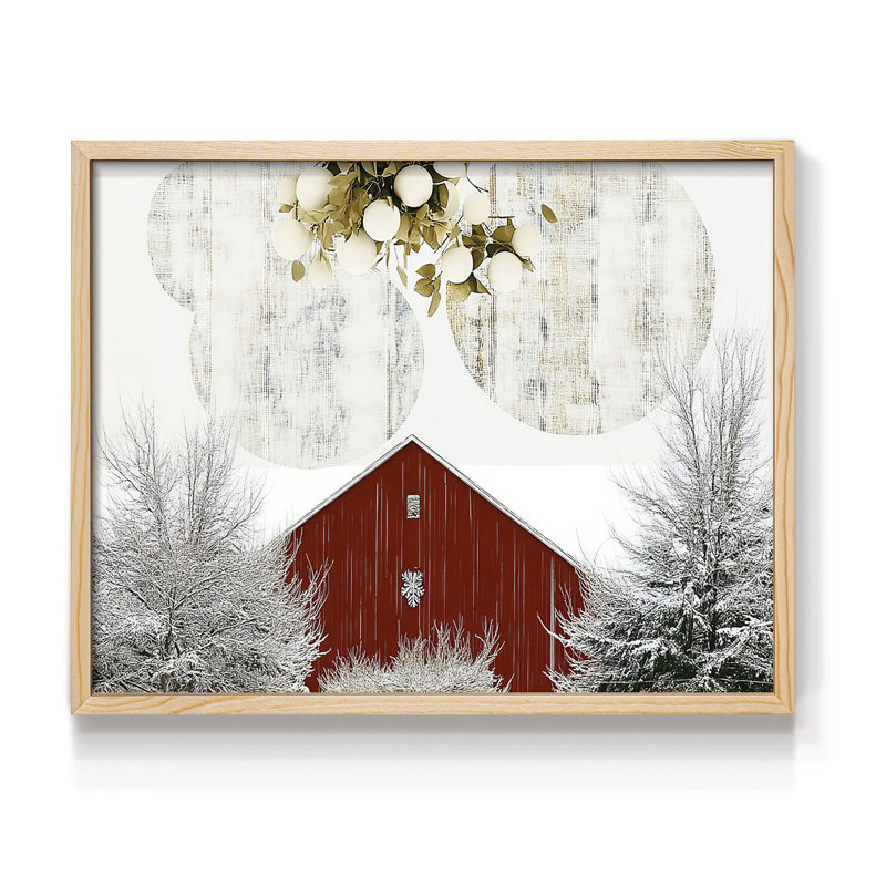Chirstmas Art-DCV - Reproduction encadrée - Restickable, H 22 po x l 28 po, Naturel