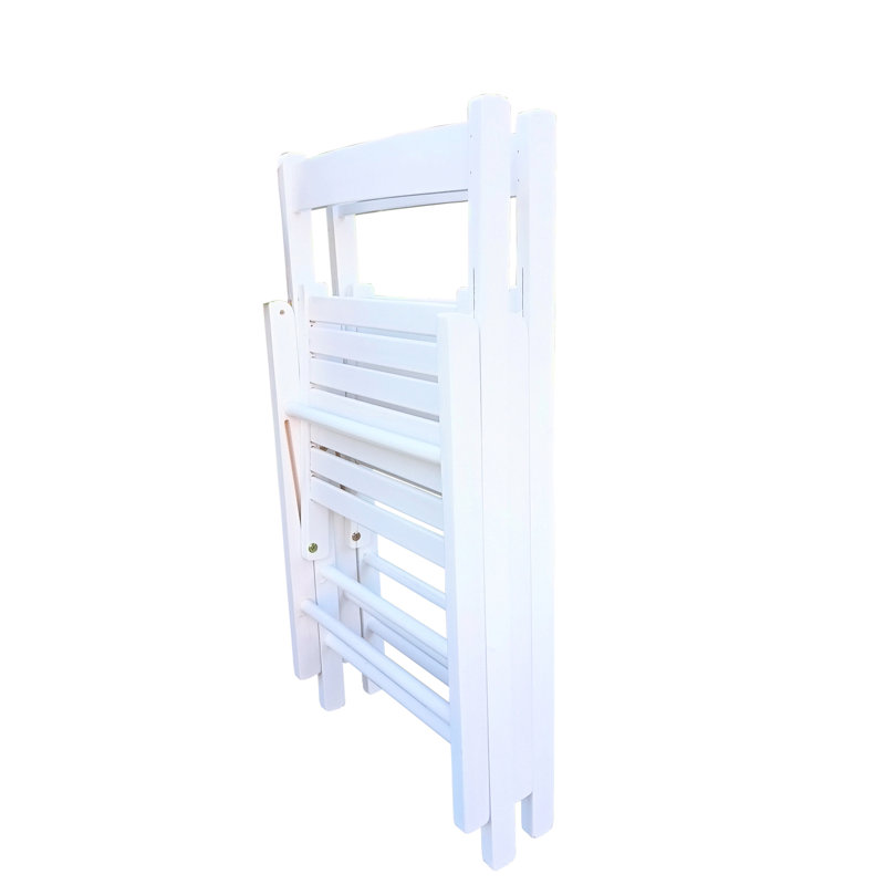 2 chaises pliantes en bois massif blanc, siège et dossier à lattes confortables, pliable pour optimiser l’espace, peu importe l’événement, 220 lb supportées, 2 chaises blanches, siège, pour différentes utilisations, économie, poids léger,
