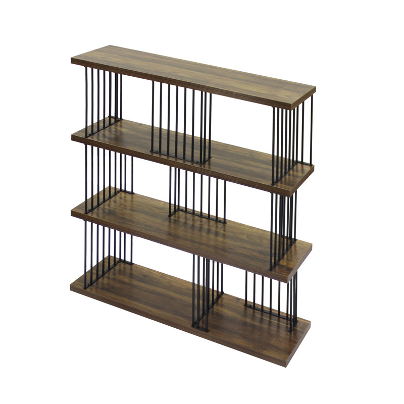 Bibliothèque standard en fer avec bacs Daichi H 43,7 "x l 47,24", (3 tablettes) H 43,7 po x l 47,24 po x P 11,81 po