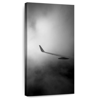 Aile d'avion monochrome