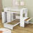 Curt Kids Twin Over Twin 2 Drawers Wood Bunk Bed with Built-in-Desk and Shelves-1309497518