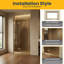 Porte de douche réversible pivotante en or brossé 45,6 "à 46" x 79 "avec verre teinté Drew Drew-125041201