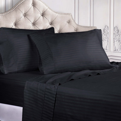 Superior 300 Thread Count 100% Premium Certified Egyptian Cotton Stripe Sheet Set