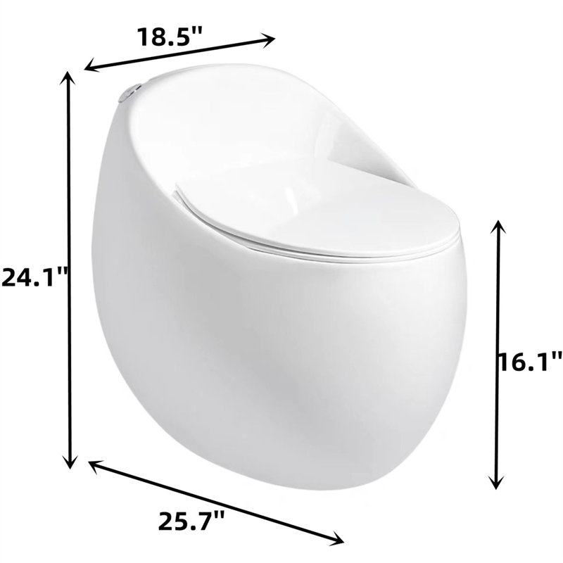 1.45 GPF Elongated One-Piece Toilet (Seat Included)