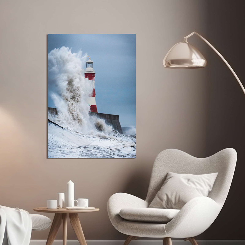 Photograph Of A Lighthouse, North Sea by Pangea Images - Wrapped Canvas Art Prints, 70cm H x 50cm W