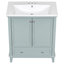 Ensemble de meuble-lavabo 30 po avec lavabo, armoire de salle de bain multifonctionnelle avec portes et tiroir, structure solide et panneau en MDF-2079941275-2079941276
