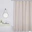 Luxury Robust Flax Linen-Look Shower Curtain for Stalls - 240GSM Waterproof Washable Fabric with Hooks - Form Resistant - Beige, 78x72 Inch