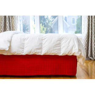 Jupe de lit matelassée 14 "Grid