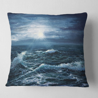 Sunshine Through the Ocean Waves Square Pillow Cover and Insert