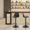 Rikard Swivel Upholstered Adjustable Height Counter Stool