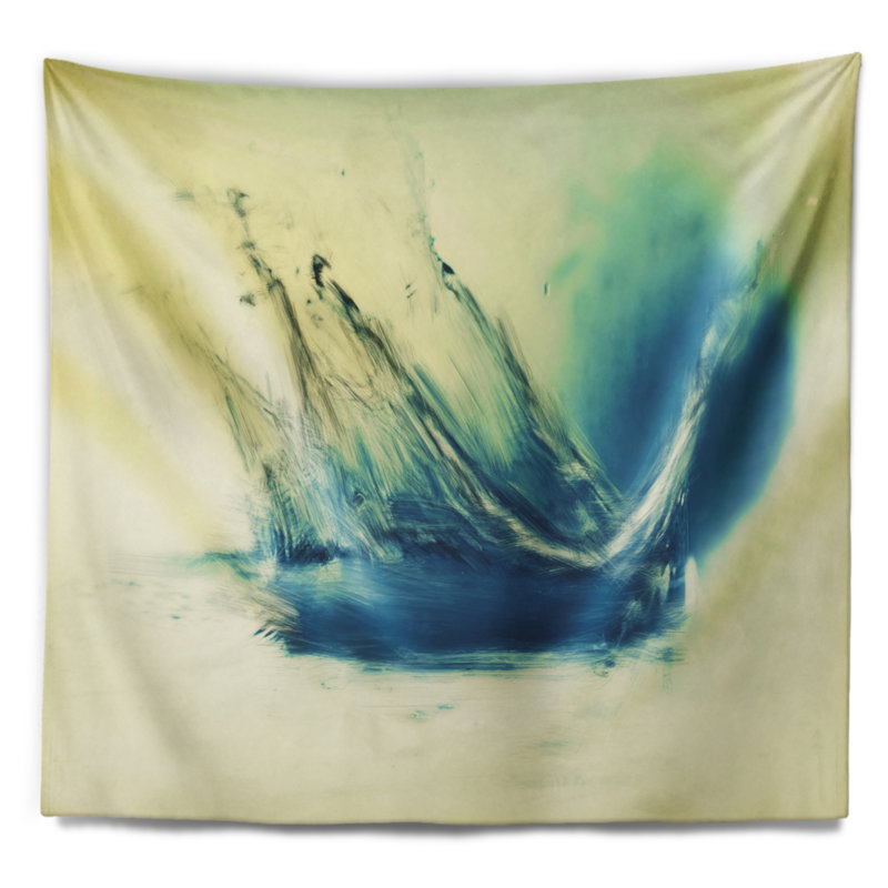 Tapisserie bleue splash d'eau douce Abstract, H 50 po x l 60 po