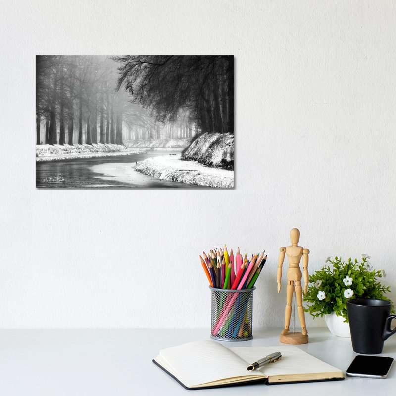 Winter River by Martin Podt - Wrapped Canvas Print, 20.32 cm H x 30.48 cm W