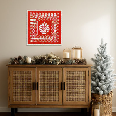 «Fair Isle Snowflake VI» par Chariklia Zarris, reproduction d'art sur toile encadrée