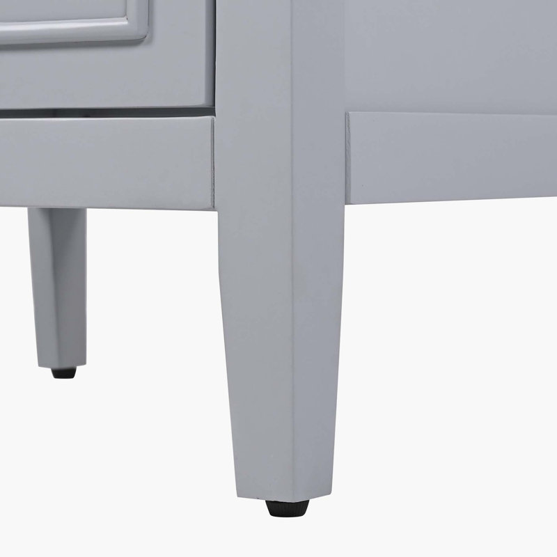 Grey 20-Inch Freestanding Bathroom Vanity with Ceramic Sink