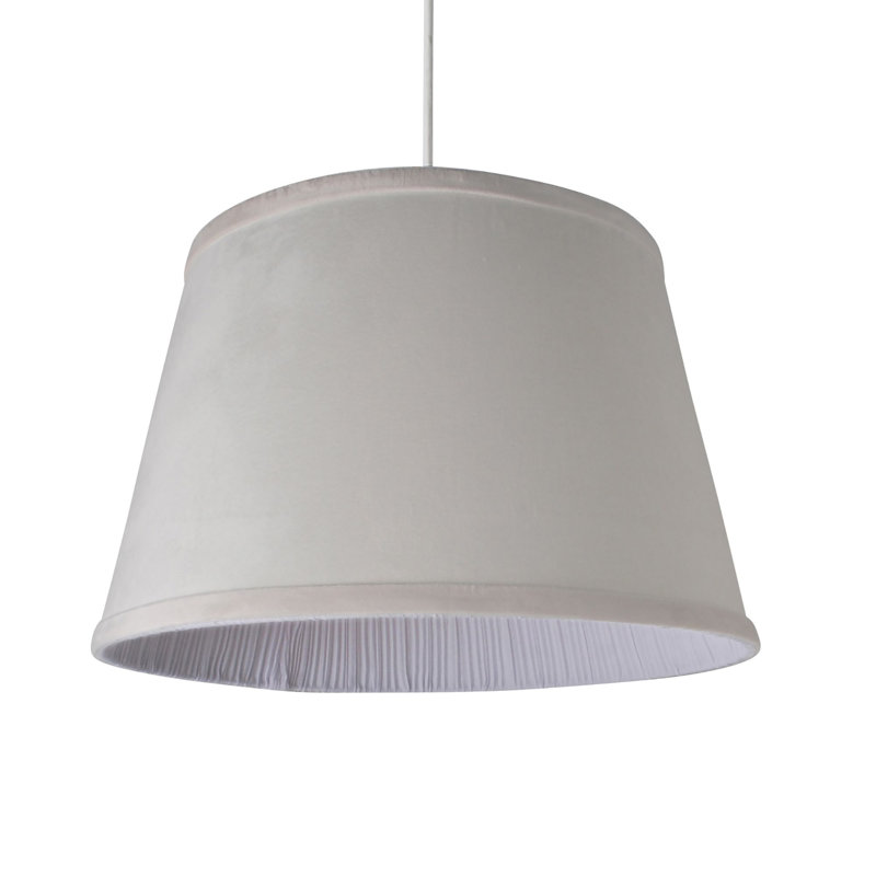 26 cm H Empire Velvet Pendant Shade ( Screw On ) in White