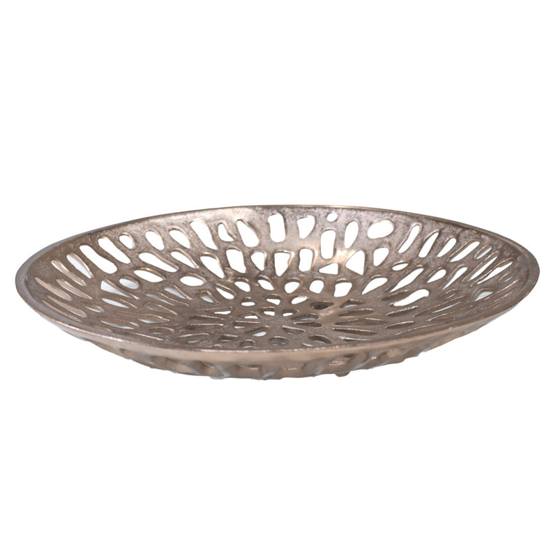Red Barrel Studio® Aluminum Tray, Brown