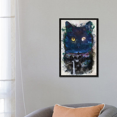 Night Cat 1 Piece Painting on Canvas