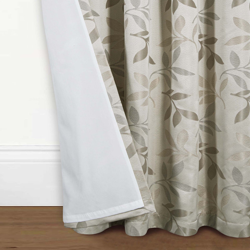 Aonghas Room Darkening Curtain Pair, 114cm Width x 183cm Drop, White