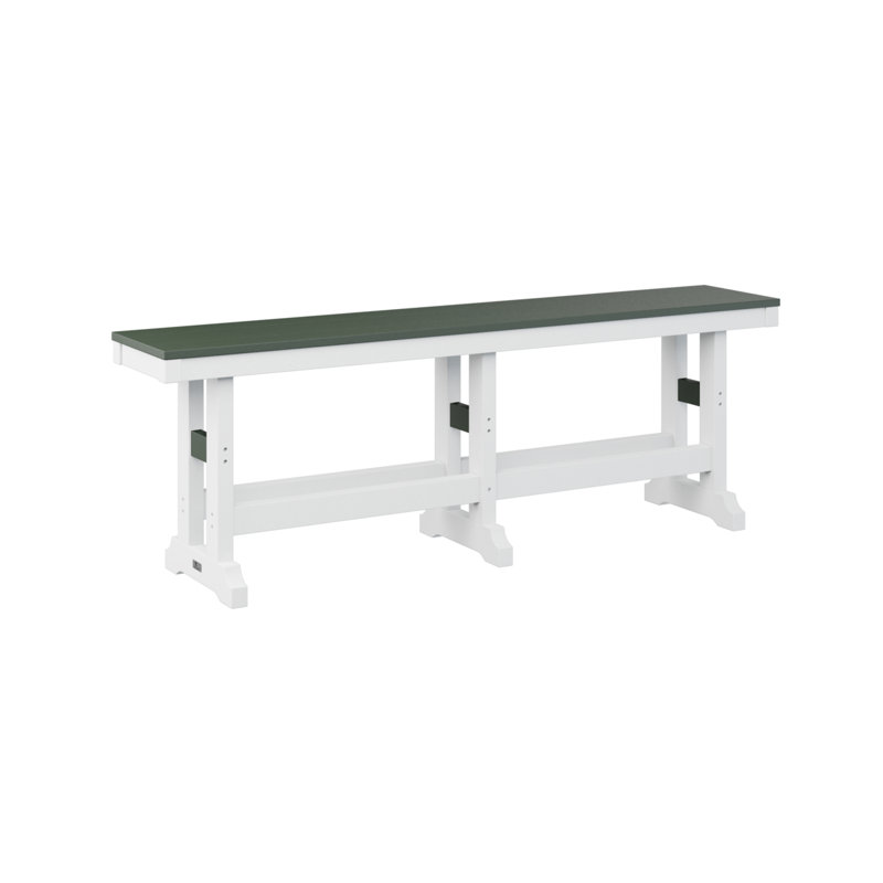Banc de jardin Berlin Classic, H 23 po x l 66 po x P 12,5 po, Bleu Aruba / blanc