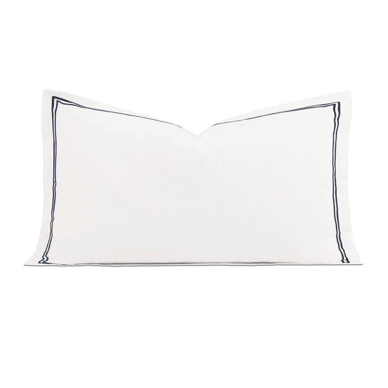 Taie décorative Enzo, Blanc / bleu marine, Très grand