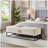 58.6" Bed Bench Metal Base with Storage Velvet-74315918