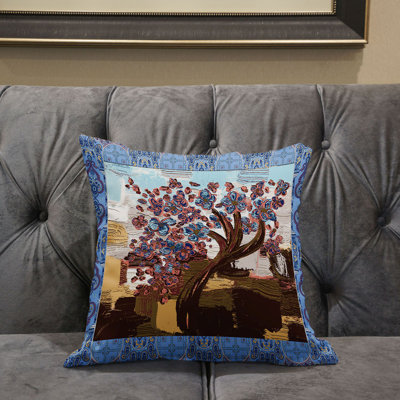 Housse et insert de coussin carré en polyester intérieur / extérieur