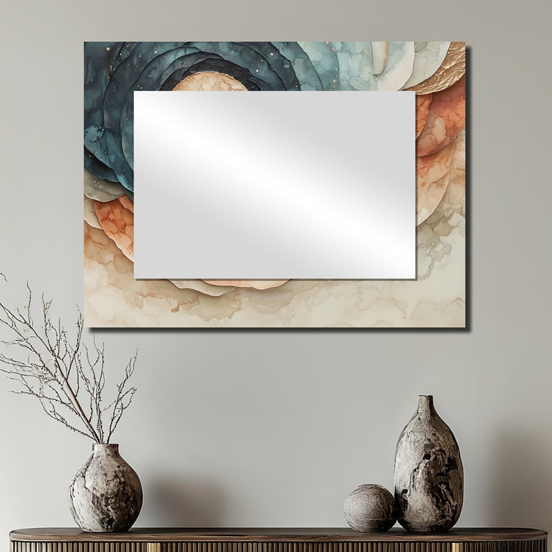 Eclipse Moon Spiral Of Infinity I - Miroir décoratif fantaisie - imprimé sur métal, 24 po x 32 po